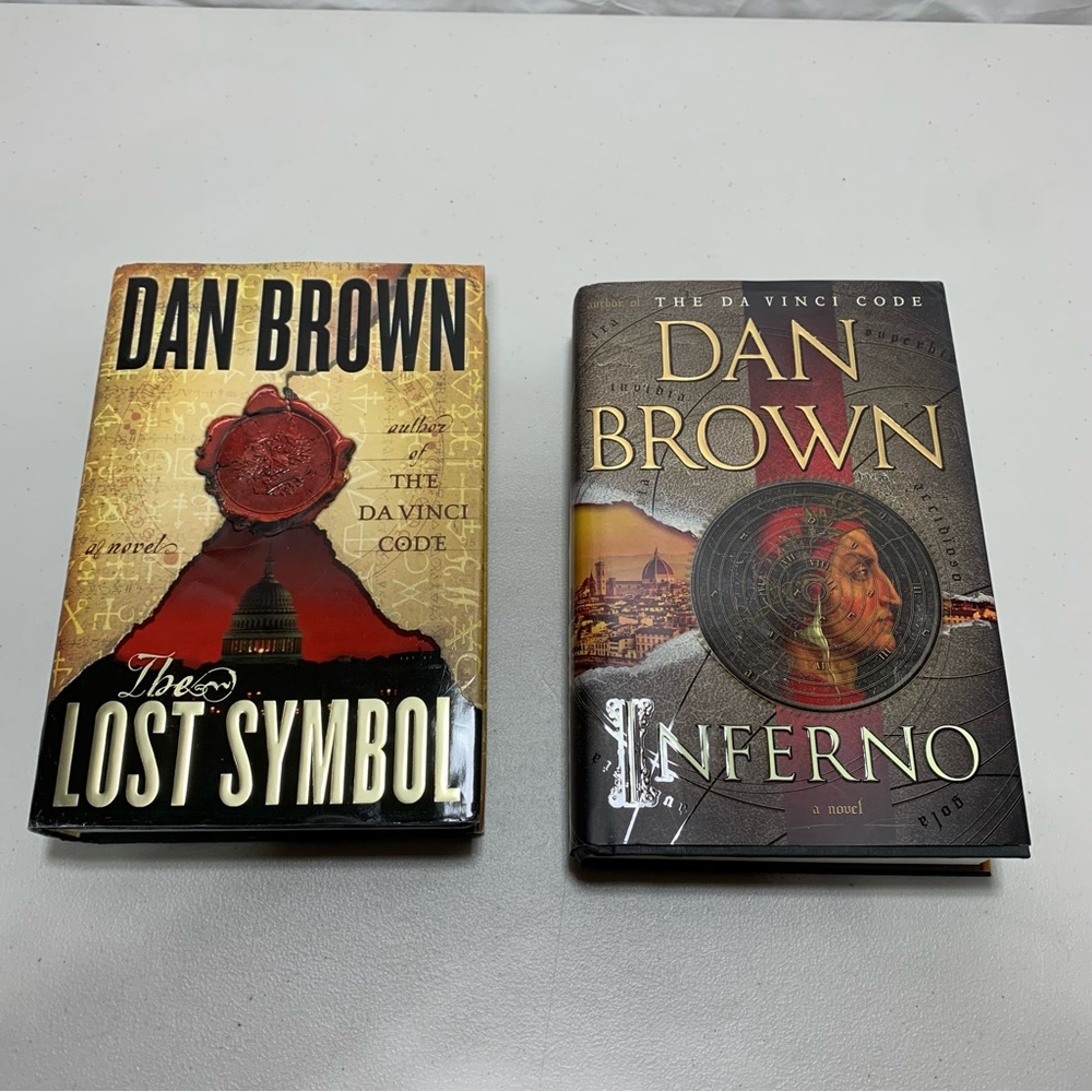 Dan Brown Hardcover Books The Lost Symbol and Inferno